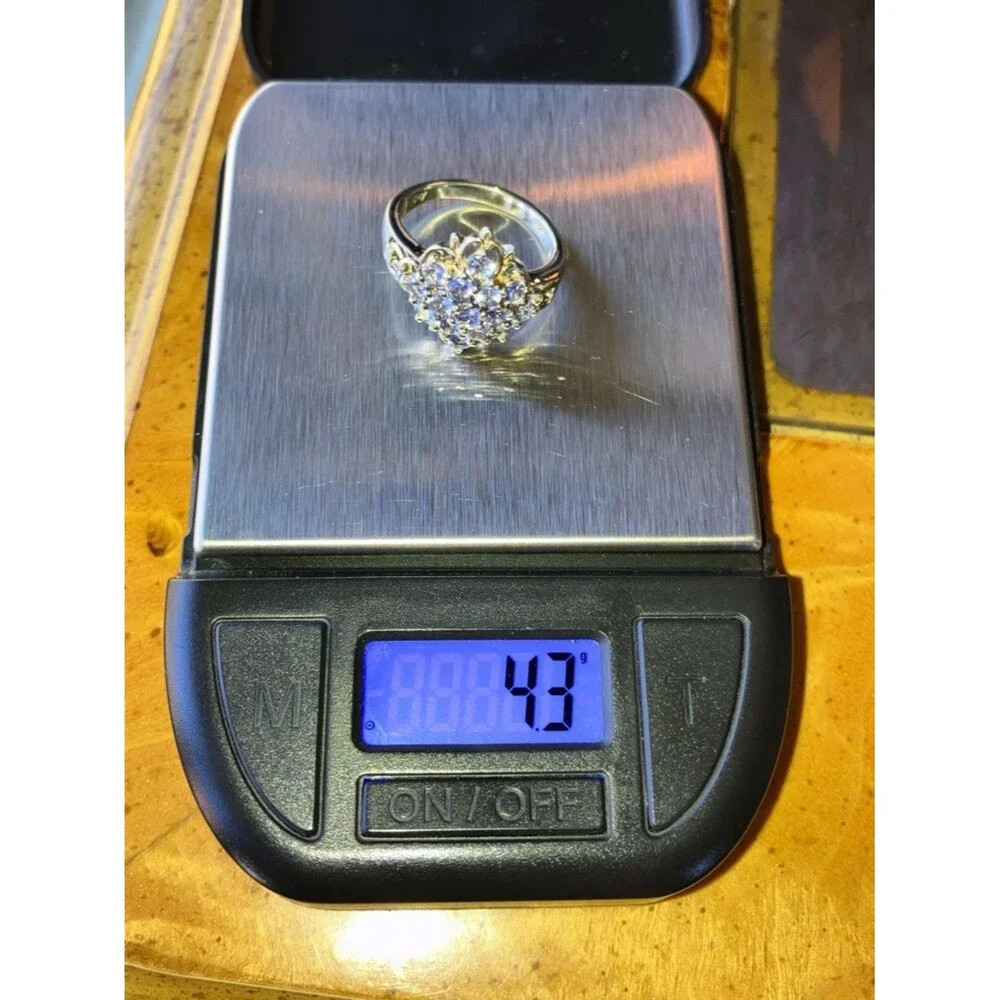 Natural Tanzanite Sterling Silver Ring Size 6.75